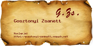 Gosztonyi Zsanett névjegykártya