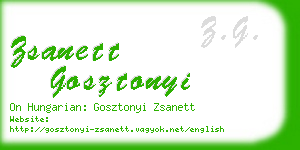 zsanett gosztonyi business card